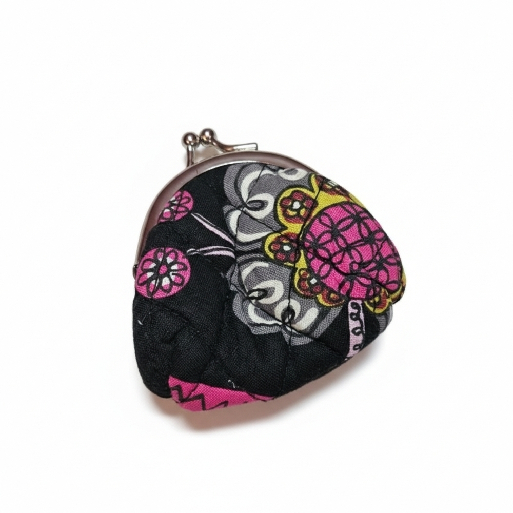 Vera Bradley Mini Kiss Lock Coin Pouch 4” Floral